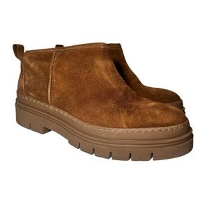 Cruza Made in Portugal Brown Suede Lug Sole Ankle Boots Women EU 39 / US 8